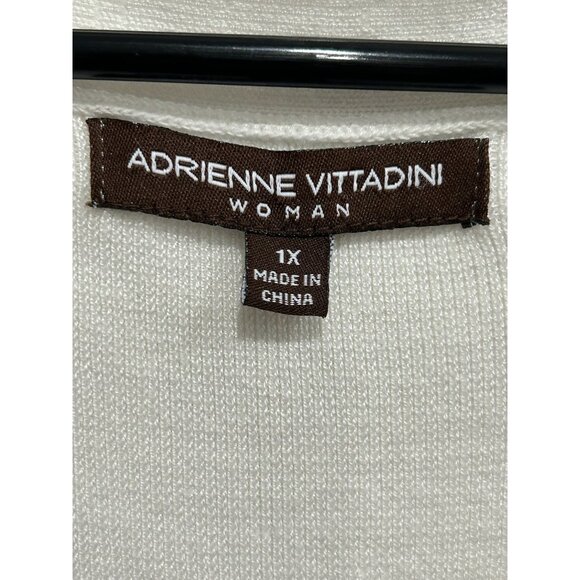 Adrienne Vittadini Womens Open Front Sleeveless Cardigan Sweater Vest Sz 1X - Picture 5 of 9